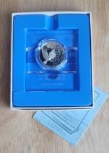 1973 STERLING SILVER PROOF UNITED NATIONS PEACE MEDAL & DOCUMENTATION