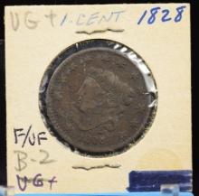 1828 Large Cent VG Plus