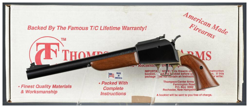 Three Thompson Center Single Shot Pistols with Boxes