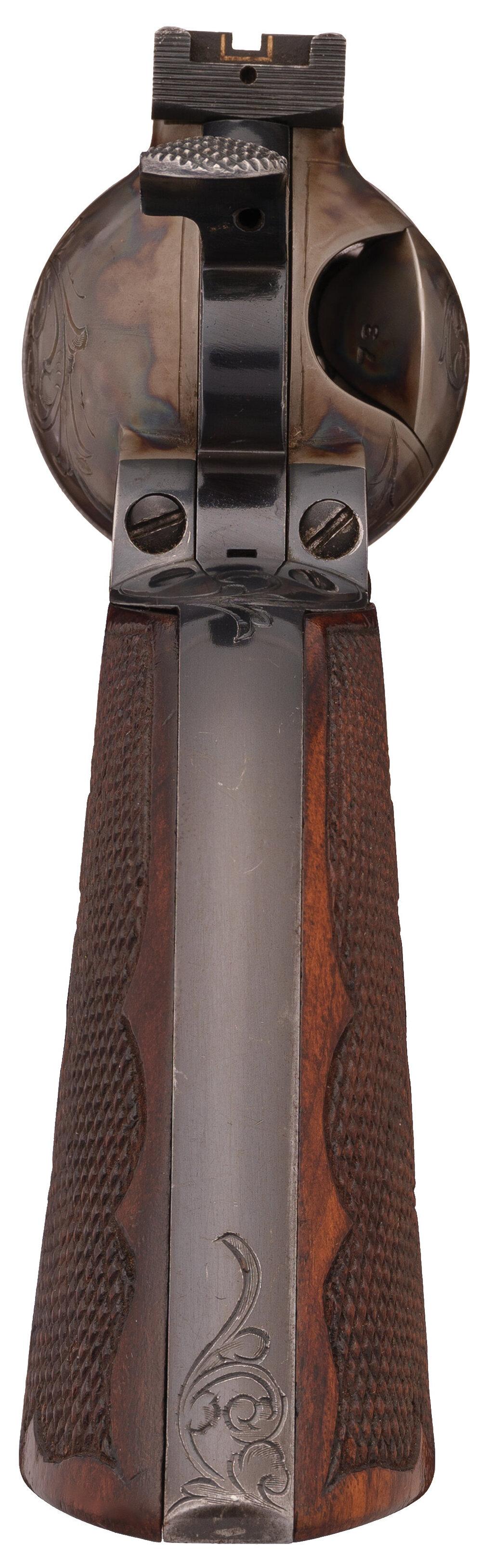 Engraved Colt-King Super Target Single Action Army Revolver