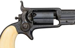 Factory Engraved Cased Colt 1855 Revolver with Carved Grip