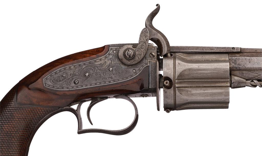 Engraved Collier 2nd Model Percussion Conversion Revolver