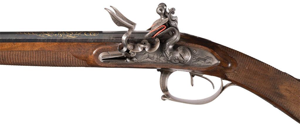 Parisian Flintlock Double Barrel Shotgun