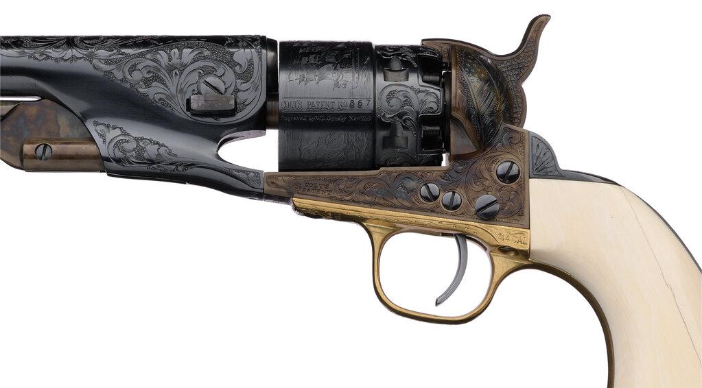 Cased Adams and Adams Master Engraved Colt 1860 Army Revolver