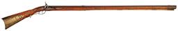 Silver Inlaid and Carved Bedford Percussion Long Rifle