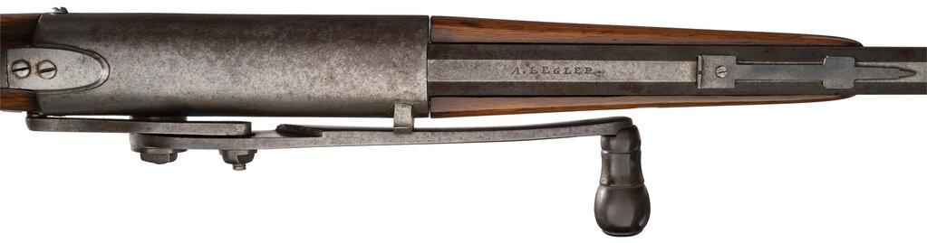 19th Century American Side Lever Gallery Air Gun by A. Legler