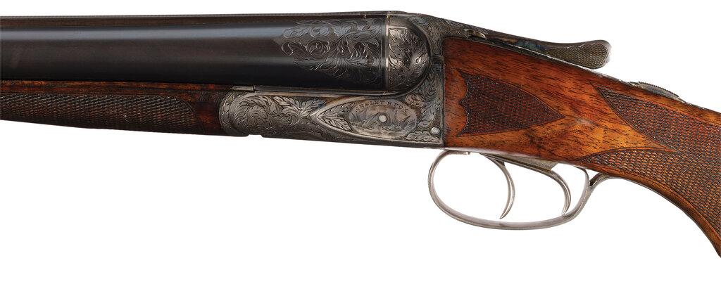 Engraved A. H. Fox XE Grade Double Barrel Shotgun with Letter