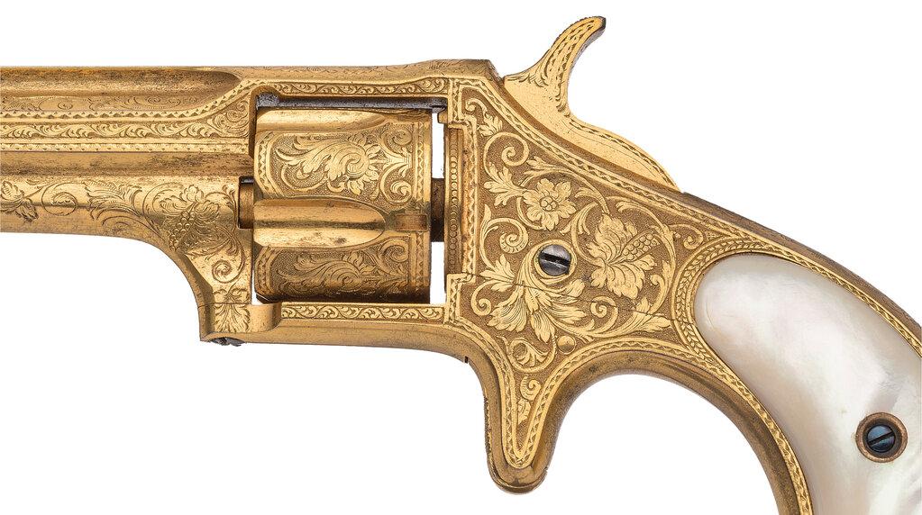 Engraved Gold Remington-Smoot New Model No. 2 Revolver