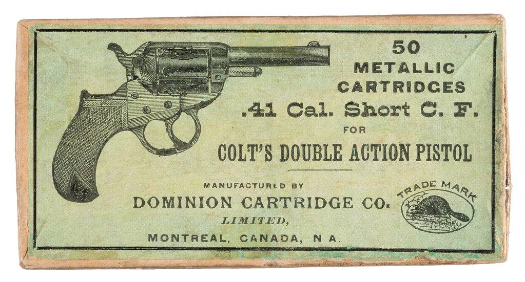 Dominion Cartridge Co. Picture Box of .41 Short Centerfire Ammo