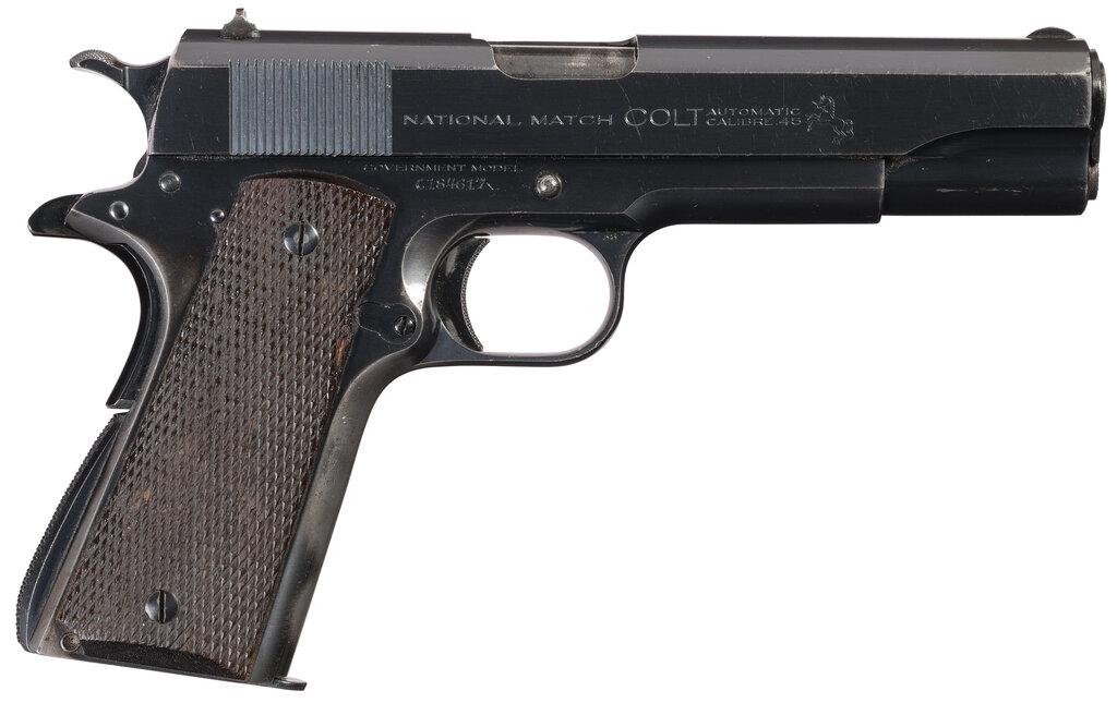 Pre-World War II Colt Government Model National Match Pistol