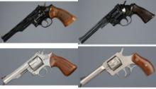 Four Double Action Rimfire Revolvers
