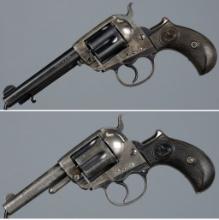 Two Colt 1877 Thunderer Double Action Revolvers