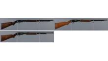 Three Winchester Model 61 Slide Action Rifles