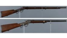 Two Antique Ballard Patent Single Shot Rifles