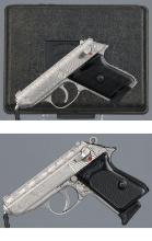 Two Engraved Walther Semi-Automatic Pistols