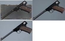Three Colt .22 Rimfire Semi-Automatic Pistols