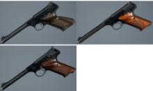 Three Colt .22 Rimfire Semi-Automatic Target Pistols