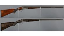 Two Factory Engraved Parker Brothers Double Barrel Shotguns