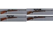 Four German Military Mauser Model 98 Pattern Sporting Rifles