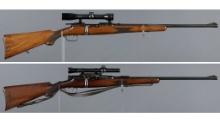 Two Scoped Steyr Mannlicher Schoenauer Sporting Rifles