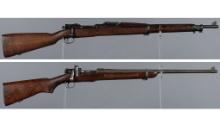 Two U.S. Springfield Armory Military Pattern Bolt Action Rifles
