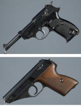 Two World War II Era German Semi-Automatic Pistols