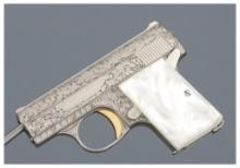 Renaissance Engraved Fabrique Nationale Baby Vest Pocket Pistol