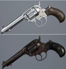 Two Colt Model 1877 Thunderer Double Action Revolvers
