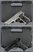 Two Beretta Semi-Automatic Pistols with Cases