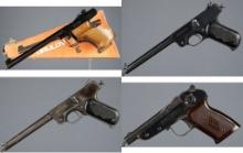Four Single Shot Target Pistols