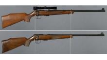 Two Anschutz/Savage Model 164 Sporter Bolt Action Rifles