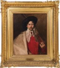 Framed Portrait of a Hunter with a Wheellock Arquebus by Andreis