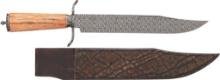 Exhibition Quality Bruno Dal Molin Bowie Knife with Sheath