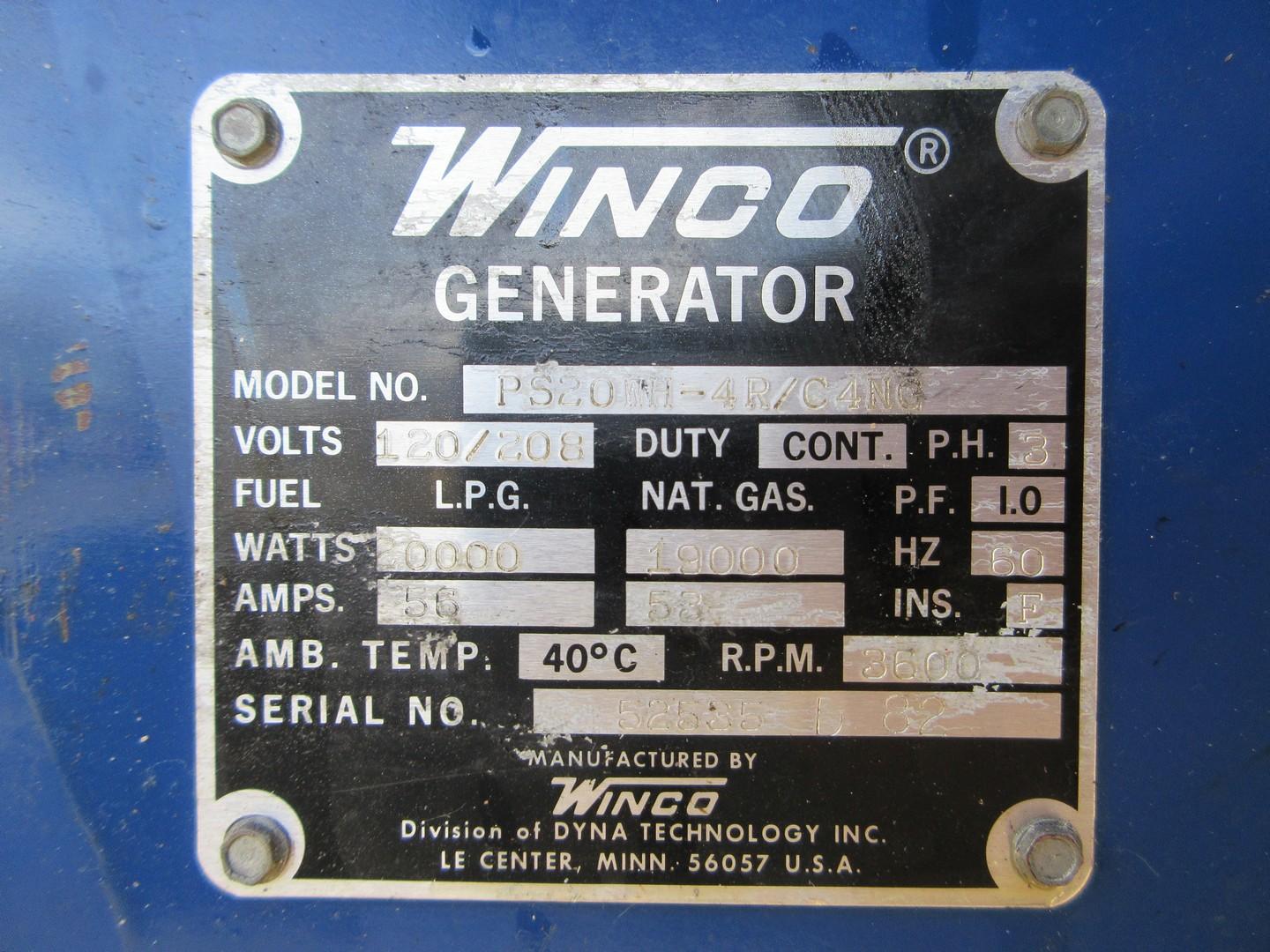 Winco PS20WH Generator