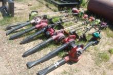 ASSORTED WEEDEATERS AND BLOWERS