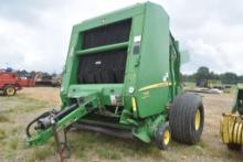 JD 569 MEGAWIDE PLUS NET RAP ROUND BALER W/ MONITOR AND SHAFT