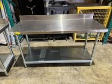 STAINLESS STEEL PREP TABLE (60" X 2' X 34 1/2")