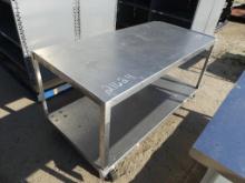30" X 60" Aluminum Work Table on Wheels