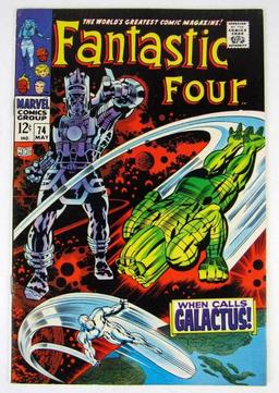 Fantastic Four #74 (1968) Silver Age Classic Galactus & Surfer Cover