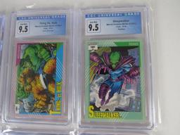 Lot (6) 1991 Impel Marvel Universe Series II Cards All CGC 9.5 Gem Mint