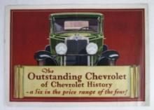 Rare Original 1920 Chevrolet "SIX" Sales Brochure