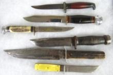 Group of Asst. Fixed Blade Knives- Cattaraugus, Konenkrebs Solingen, Weske+