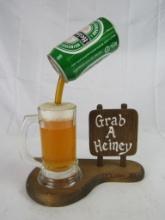 Vintage Heineken Beer "Grab a Heiney" Bar Display Sign/ Statue