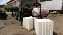 OIL DISPENSER: 2-110 GALLON POLY TOTES ON STAND