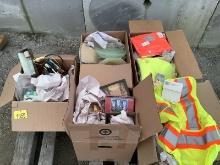 Skid of Household Items & High Vis Shirts