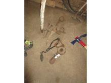 Old Railway Spikes, Pulley, Logging Tongs, Pickhead