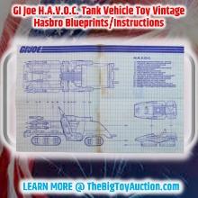GI Joe H.A.V.O.C. Tank Vehicle Toy Vintage Hasbro Blueprints/Instructions