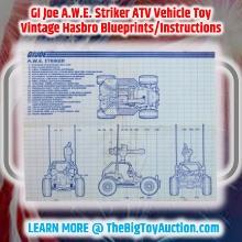 GI Joe A.W.E. Striker ATV Vehicle Toy Vintage Hasbro Blueprints/Instructions