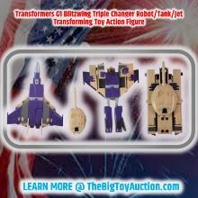 Transformers G1 Blitzwing Triple Changer Robot/Tank/Jet Transforming Toy Action Figure