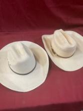 Atwood 7 5/8 & Bailey 7 1/8 cow boy hats. 2 pieces